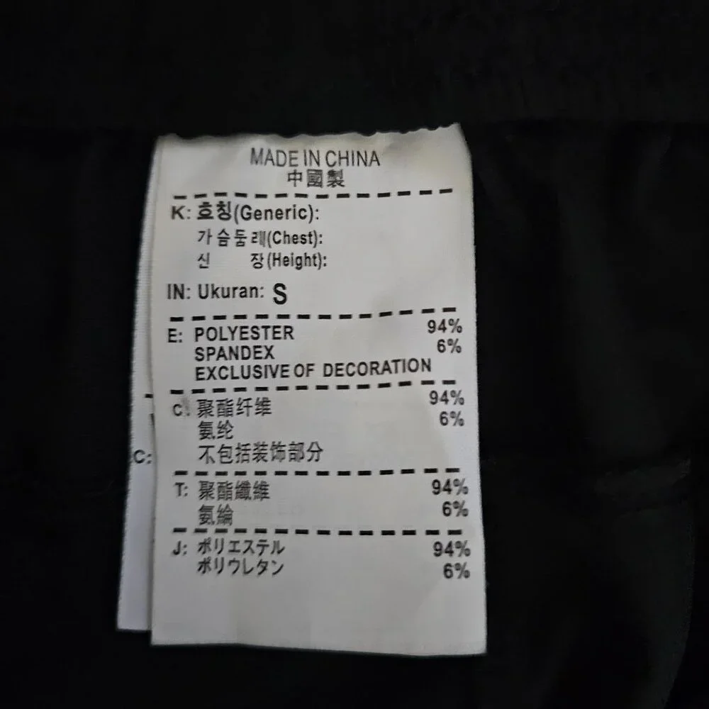 Men's Black Quick Dry Zippered Pockets Cropped Running Jogging Pants Size Small - Picture 10 of 12